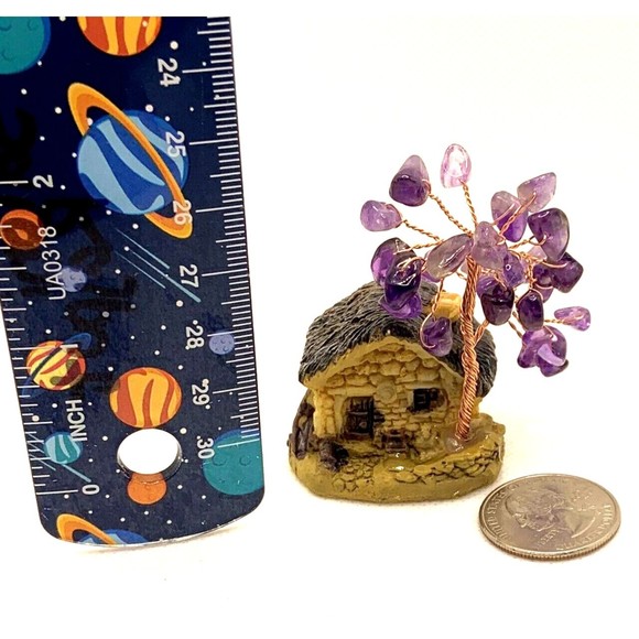 Amethyst Wire Wrapped Cottage/Home Décor Amethyst Cottage Mini House - Picture 6 of 7